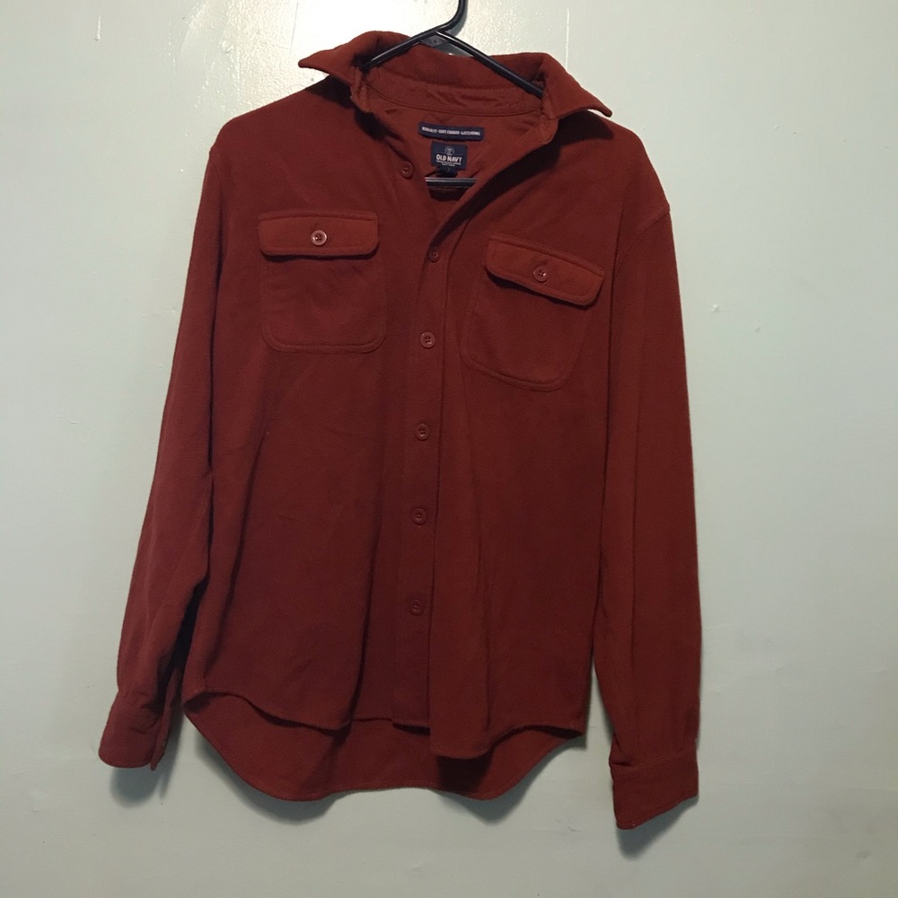 OLD NAVY Men’s Casual Button Down Fleece Shirt Size Small